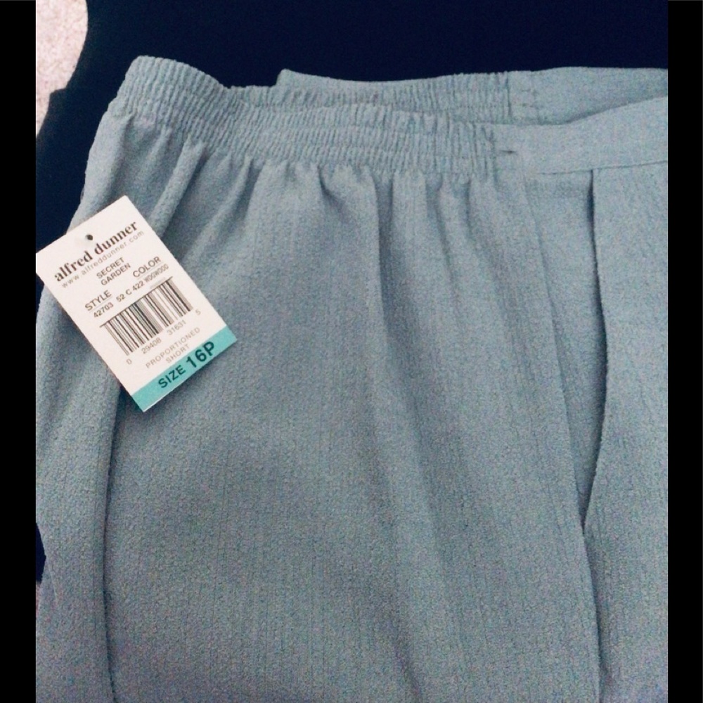 Alfred Dunner Petite Cool Light Blue Trousers